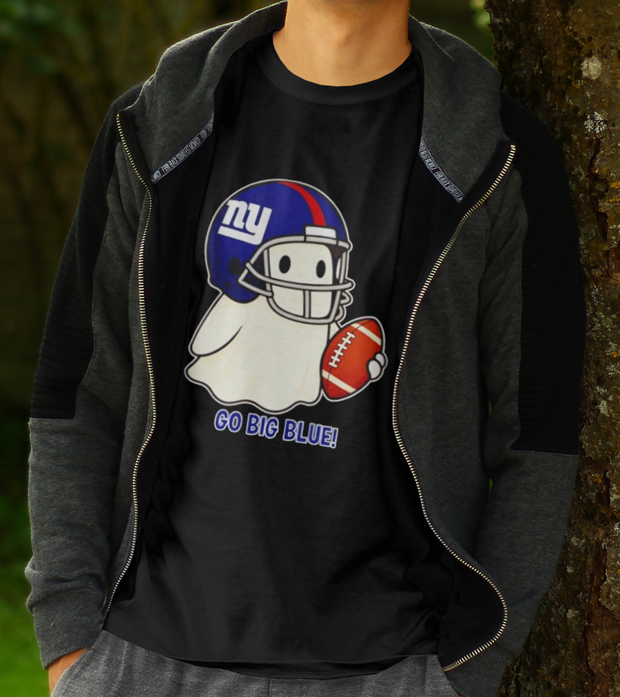 New York Giants Ghost Go Big Blue Halloween 2026 Football T-Shirt