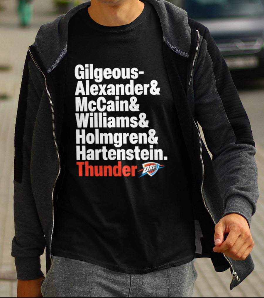 Oklahoma City Thunder 2026 Gilgeous Alexander McCain Williams Holmgren Hartenstein T-Shirt