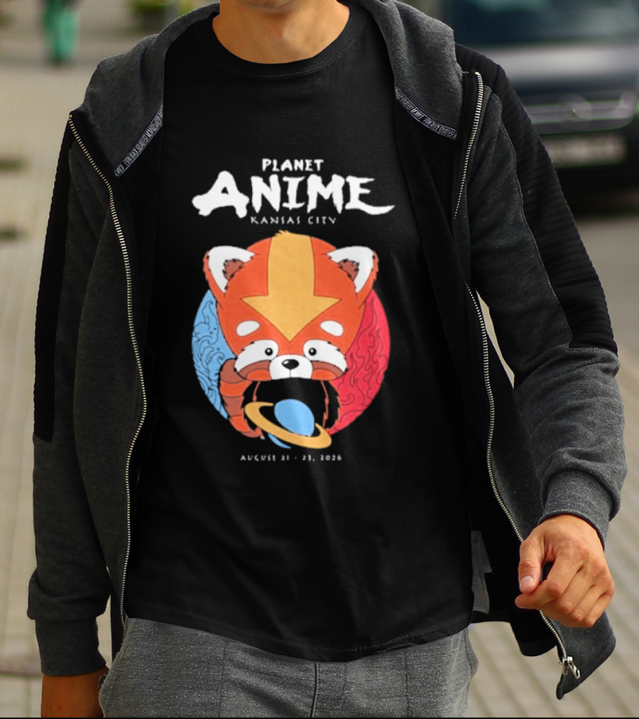 Planet Anime Kansas City August 21 2026 Panda Red Avatar Blue Circle T-Shirt