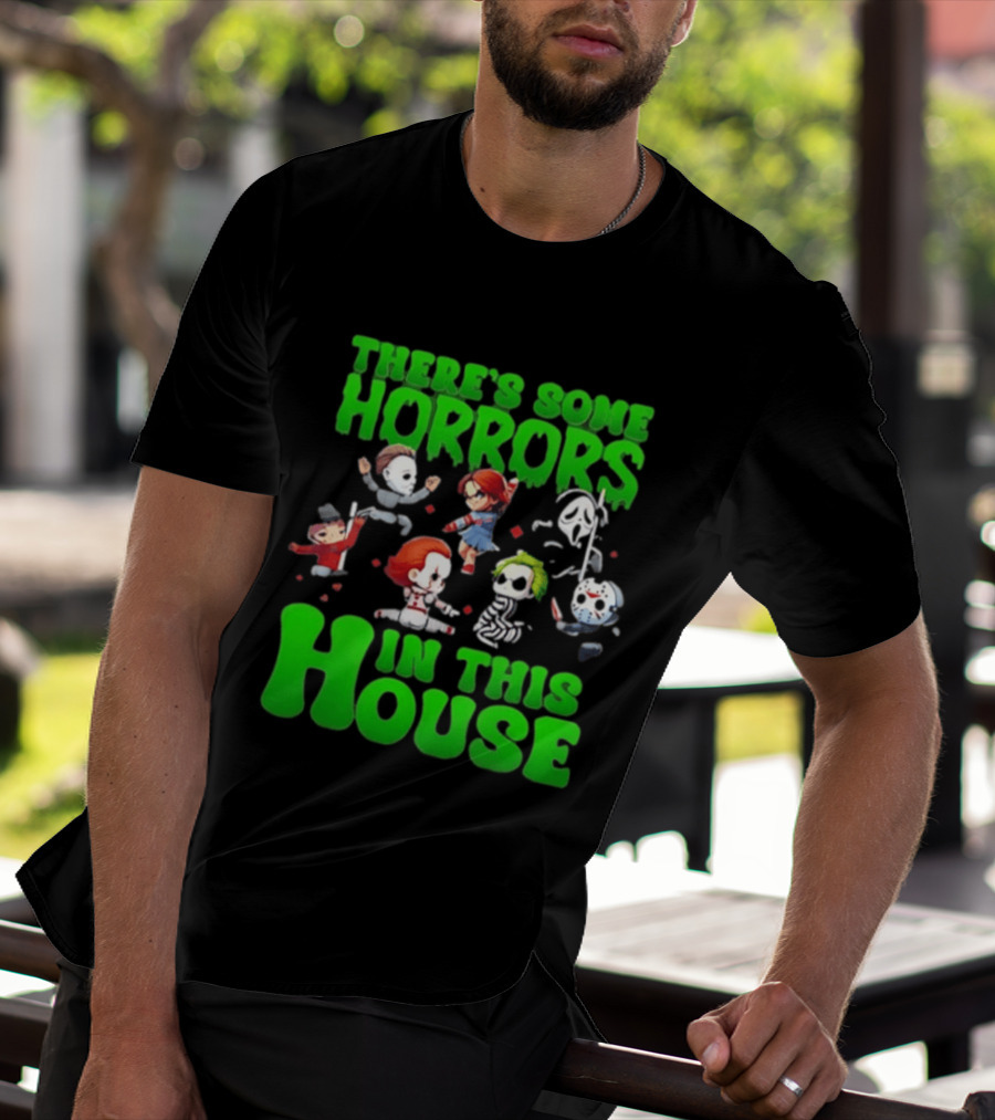 There's Some Horrors In This House Halloween Characters Dancing T-Shirt