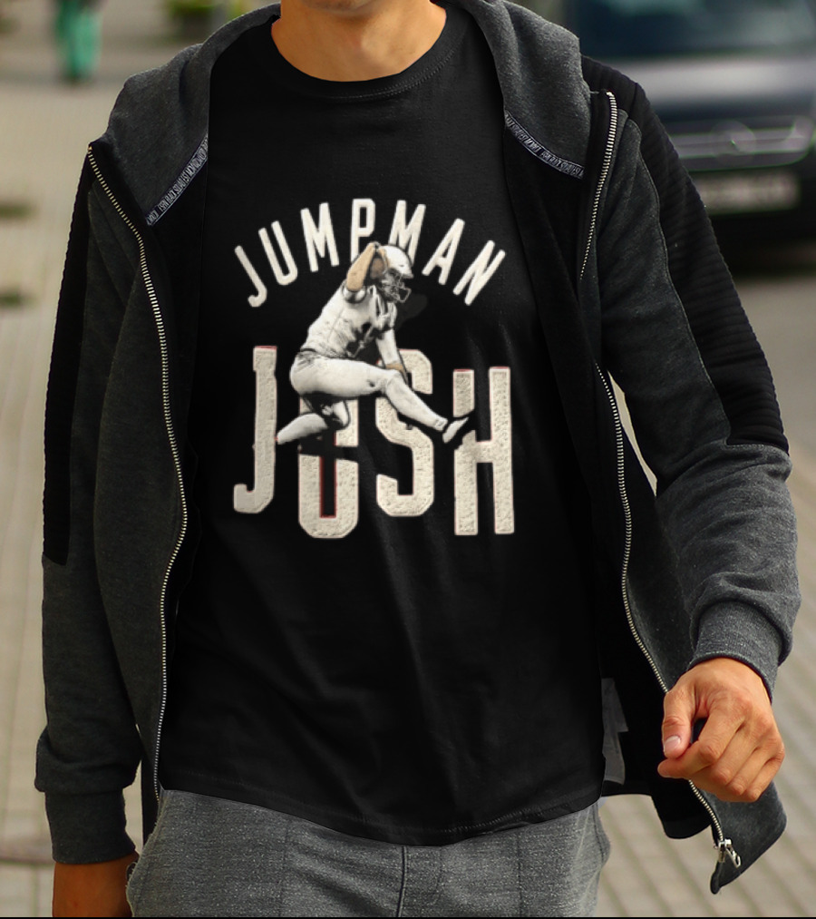 Jumpman Josh Allen Football Player Action Over Defender T-Shirt