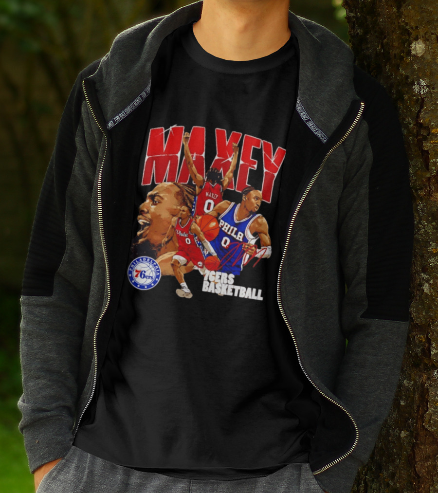 Tyrese Maxey Philadelphia 76ers Collage T-Shirt