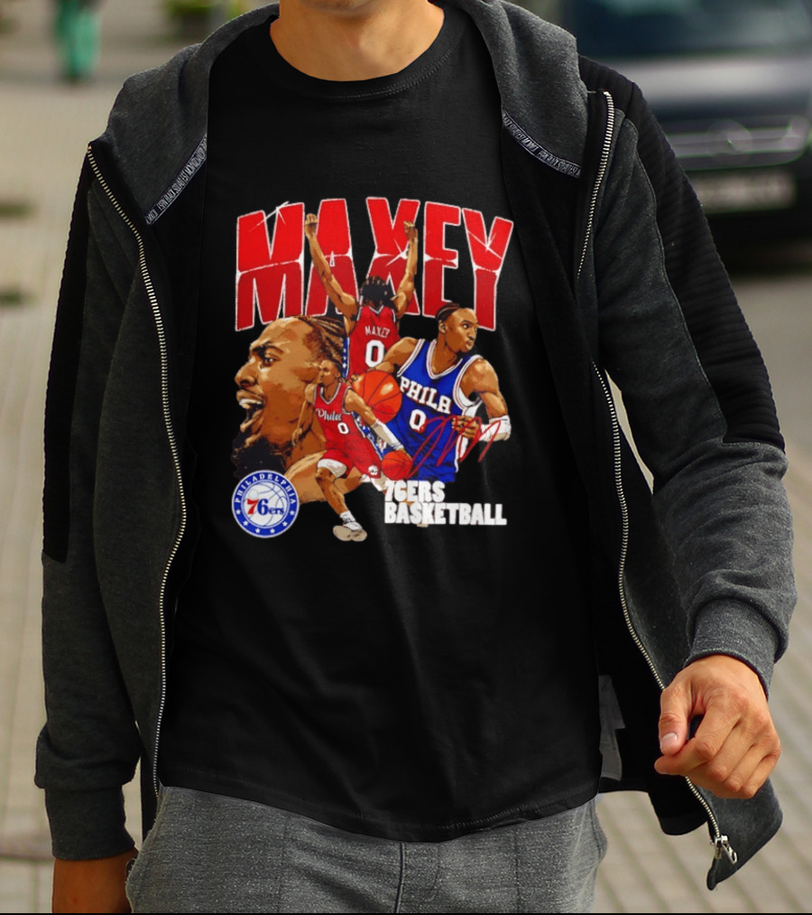 Tyrese Maxey Philadelphia 76ers Collage T-Shirt