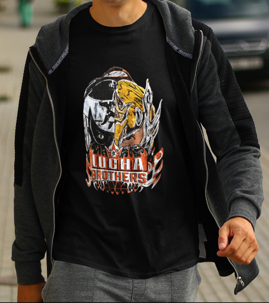 Lucha Brothers WWE Big Head Mask T-Shirt