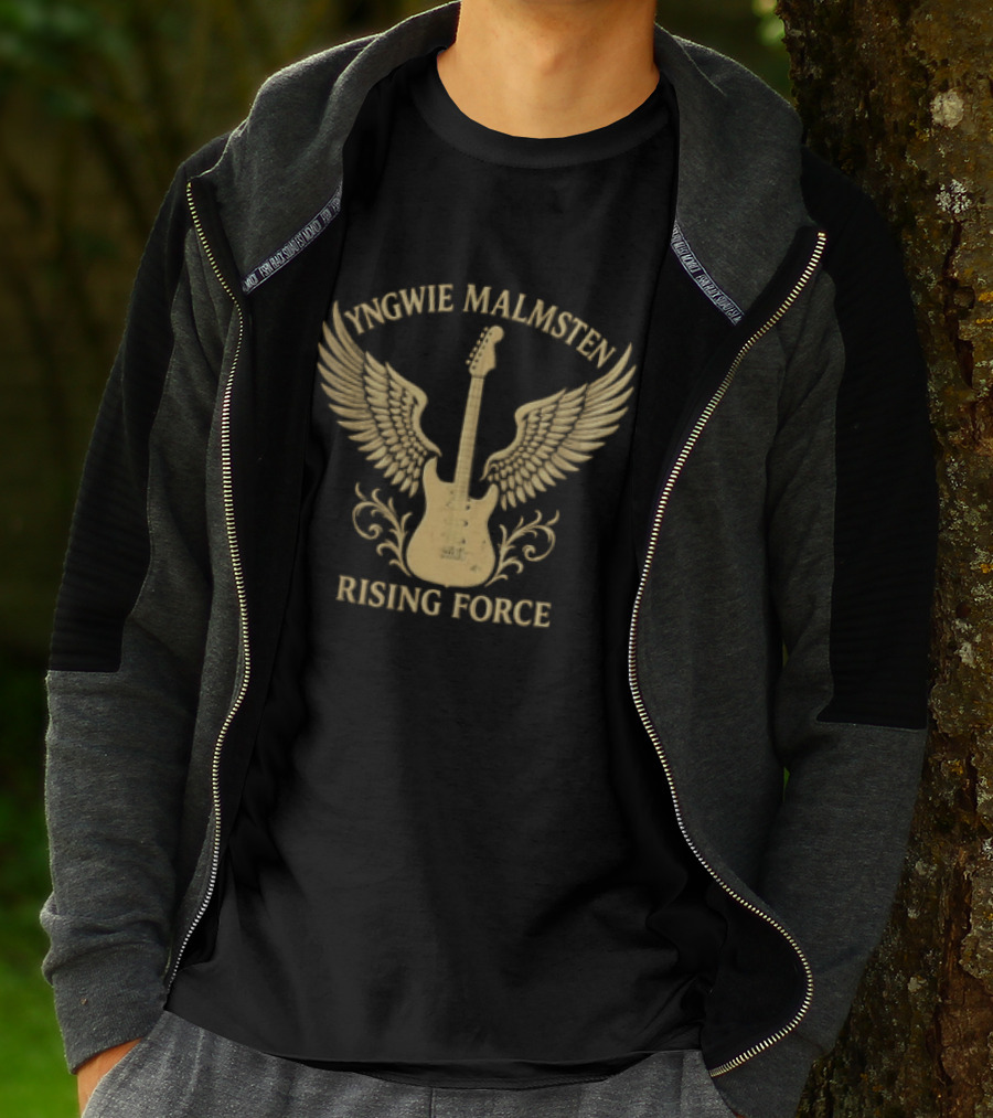 Yngwie Malmsten Rising Force Electric Guitar Wings T-Shirt