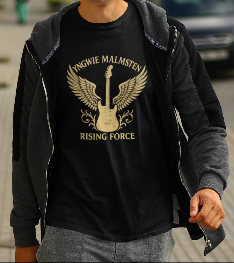 Yngwie Malmsten Rising Force Electric Guitar Wings T-Shirt