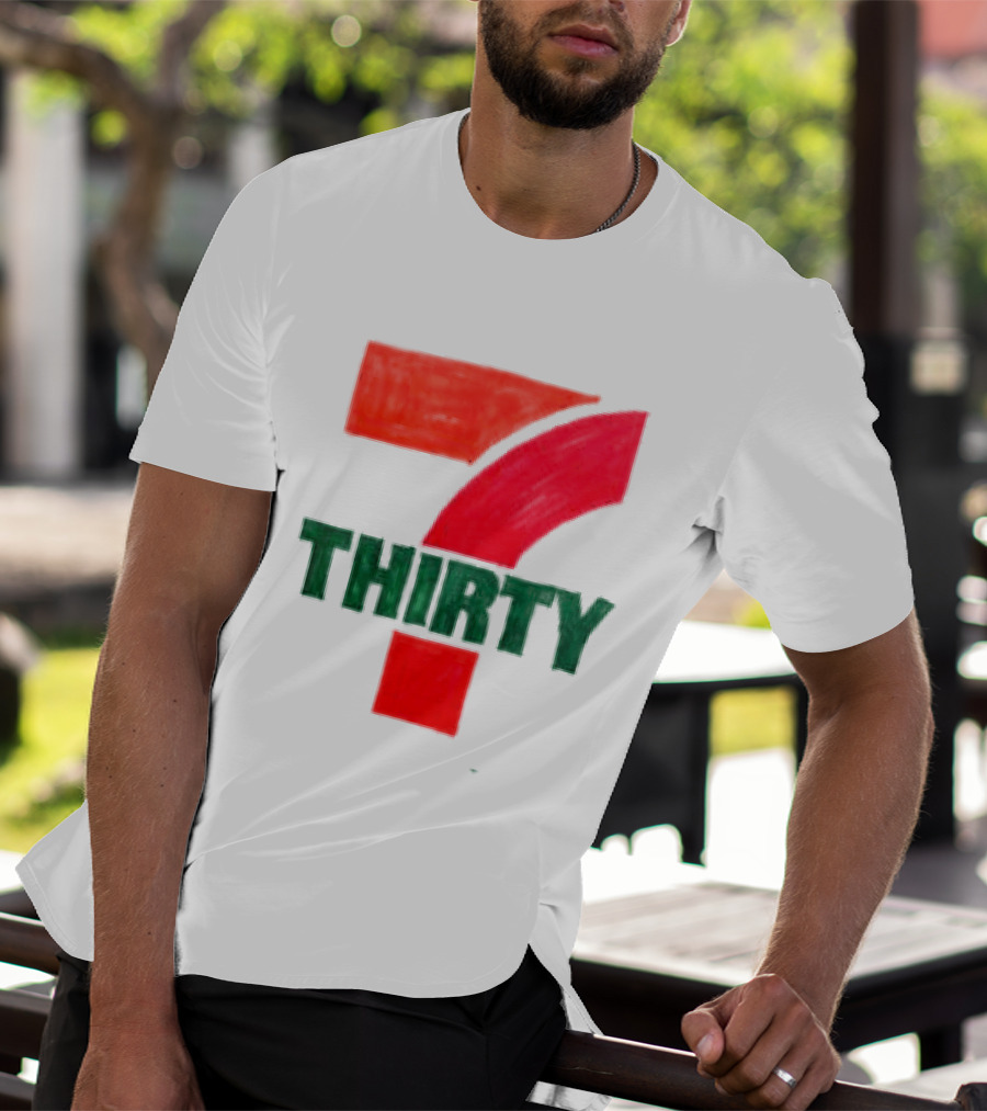 Asspizza Store 7 Thirty Hand Drawn Red Green Number T-Shirt