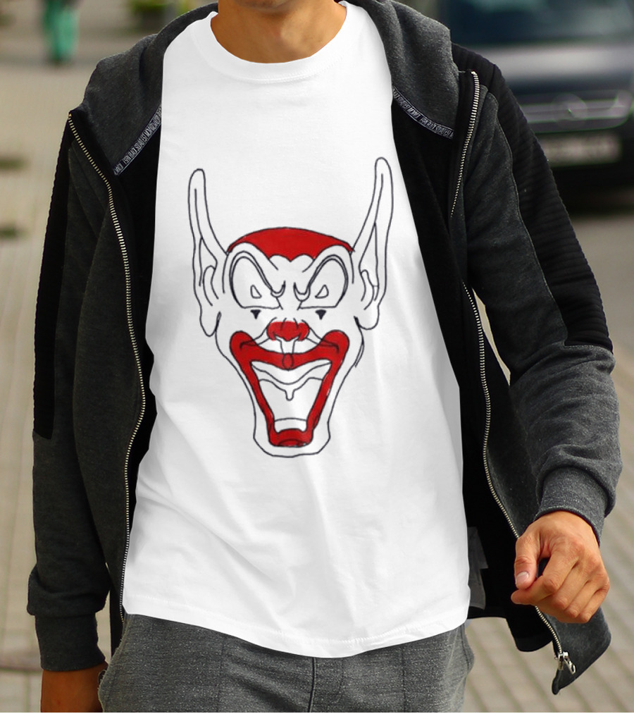 Asspizza Goblin Clown Earred Mask Red Black T-Shirt