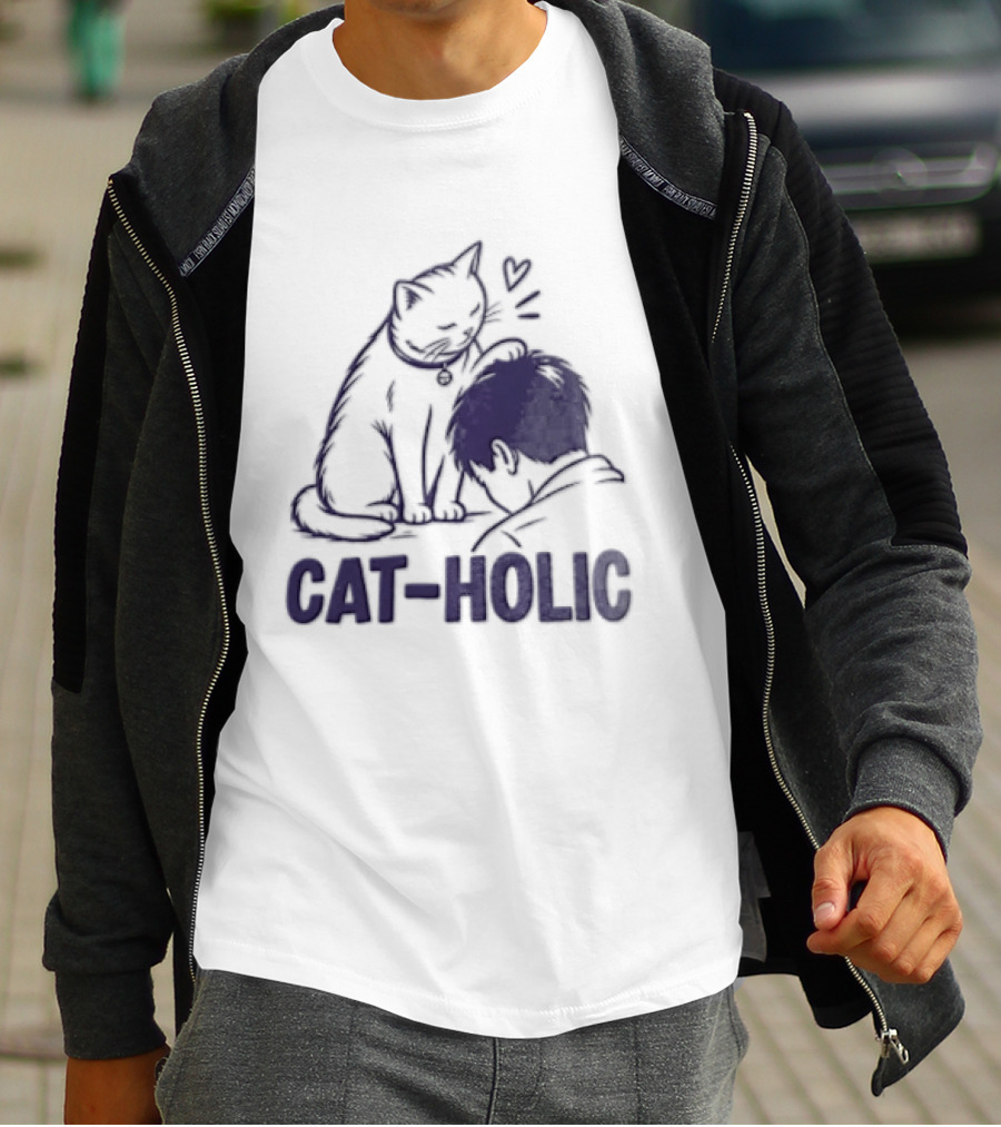 Cat Holic Feline Lover And Pet Owner Connection T-Shirt
