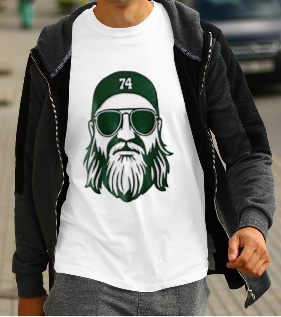 Bearded Man Sunglasses Hat 74 T-Shirt