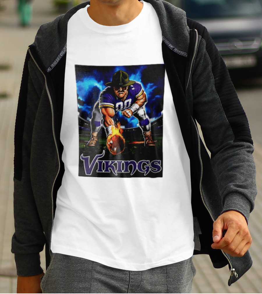 Vikings Ivan Pace Jr Muscular Football Player 00 Powerful Athletic Figure T-Shirt
