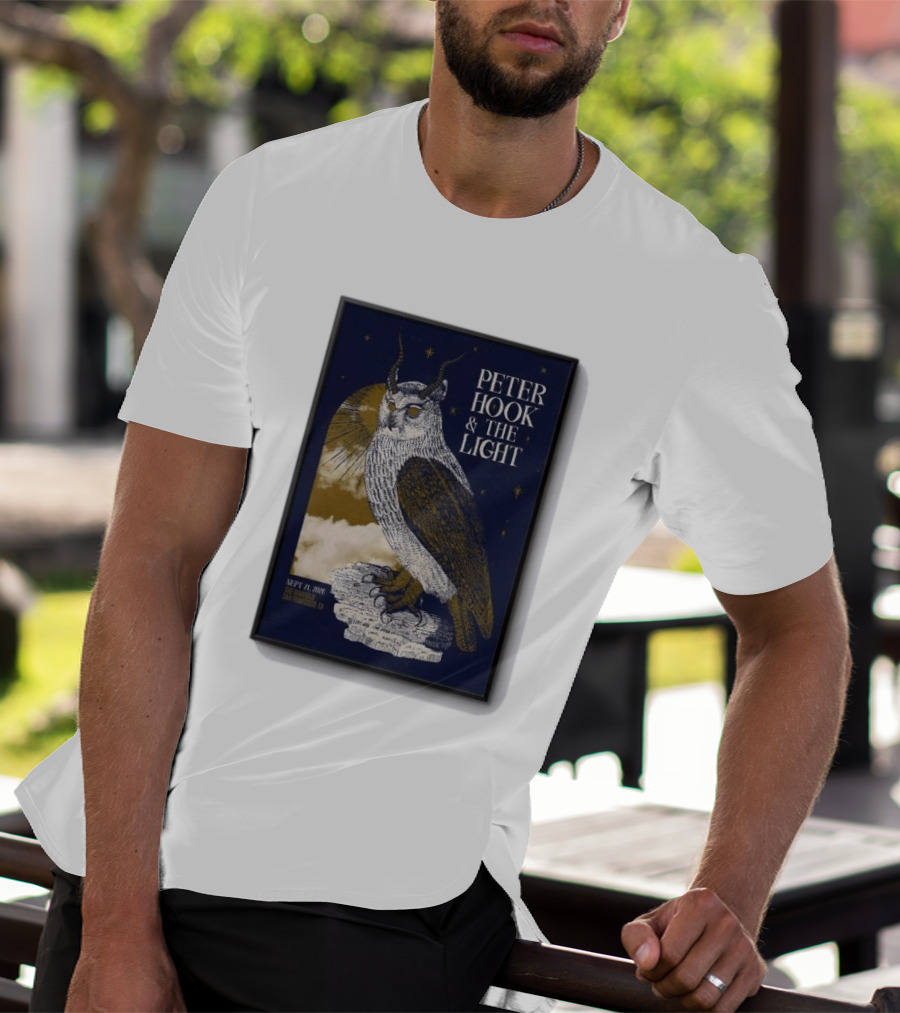 Peter Hook & The Light Sept 21 2026 San Francisco CA Owl T-Shirt