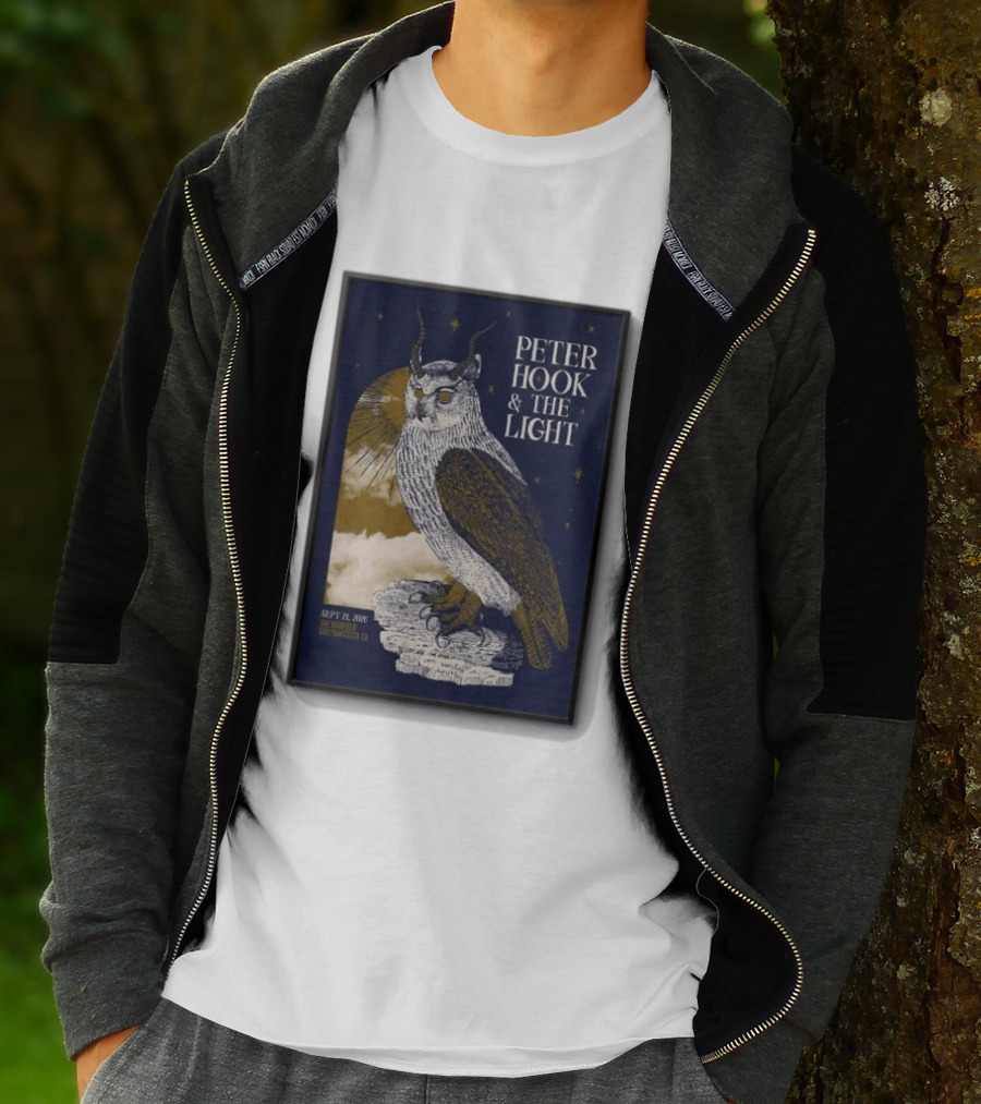 Peter Hook & The Light Sept 21 2026 San Francisco CA Owl T-Shirt