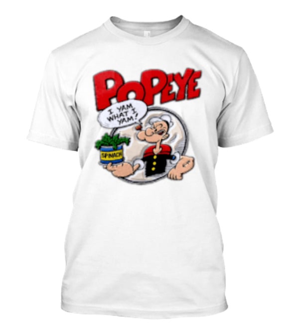 Popeye I Yam What I Yam Spinach Classic Cartoon T-Shirt