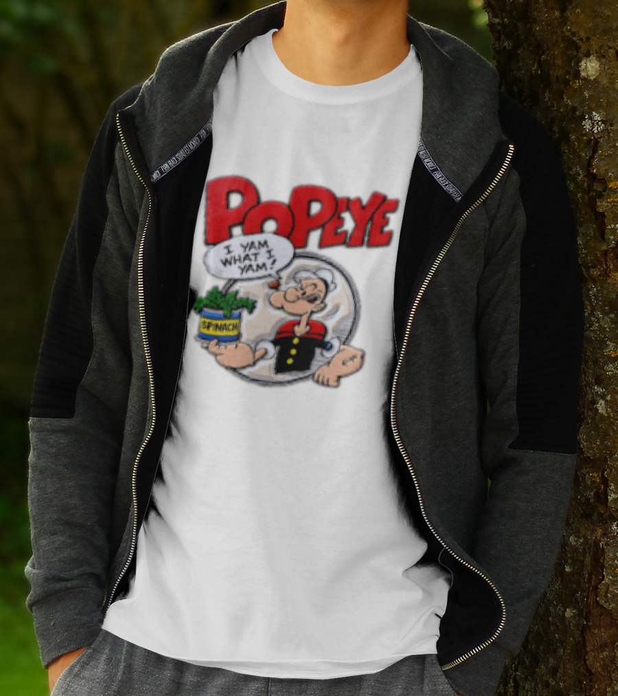 Popeye I Yam What I Yam Spinach Classic Cartoon T-Shirt