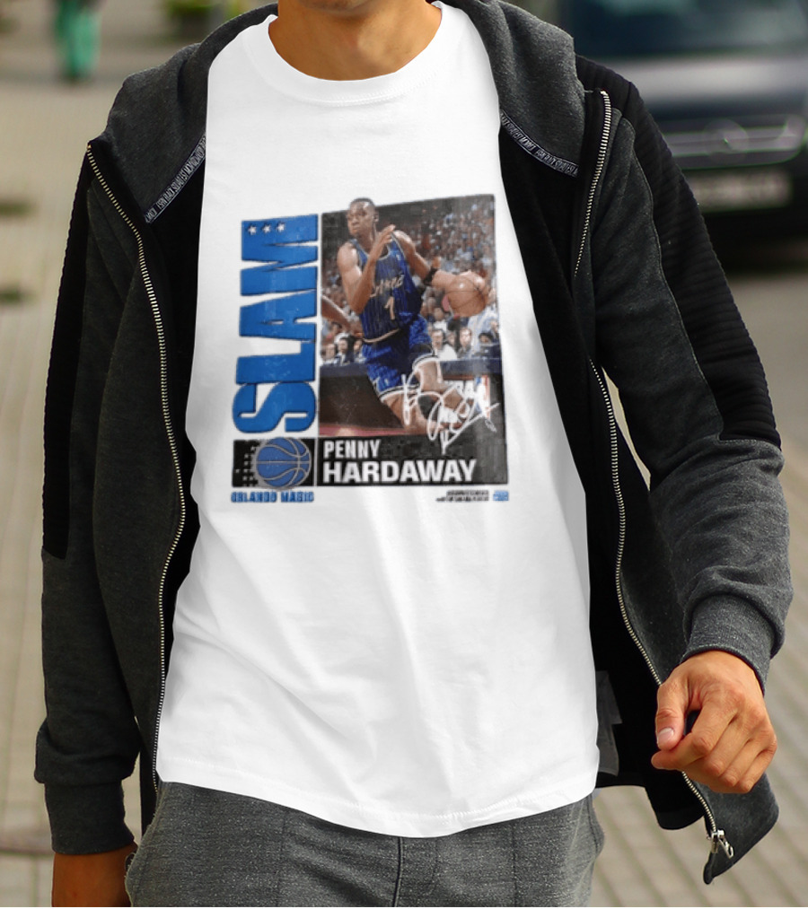 SLAM Top 500 Penny Hardaway Basketball Orlando Magic Jersey T-Shirt