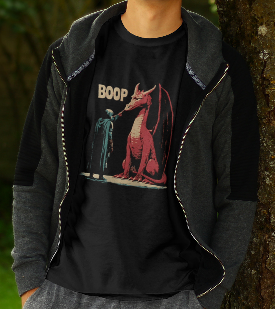 Boop The Dragon Knight Humor Fantasy Adventure T-Shirt
