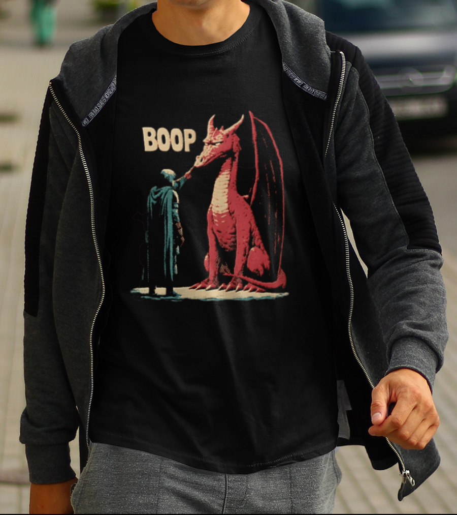 Boop The Dragon Knight Humor Fantasy Adventure T-Shirt