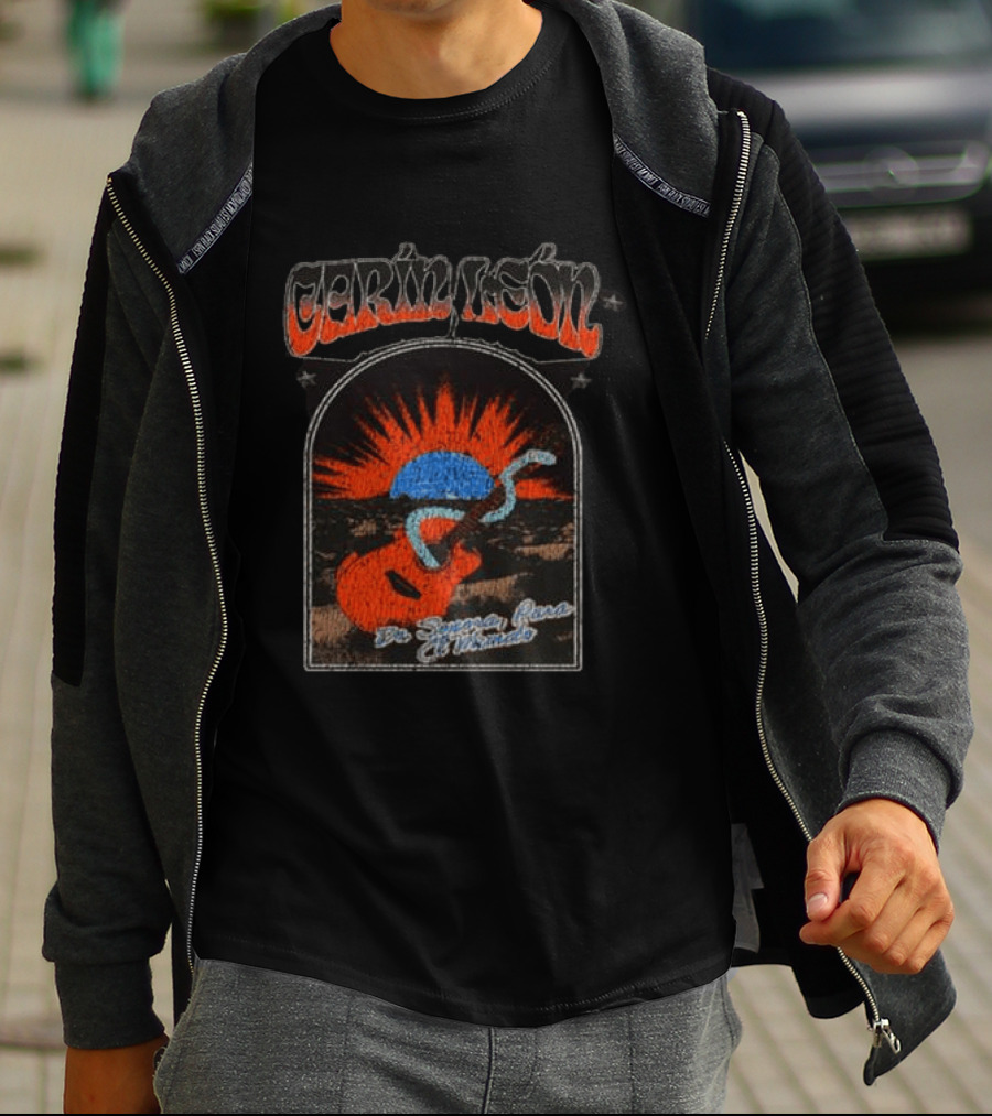 Carin Leon De Sonora Para El Mundo Guitar Sunrise T-Shirt