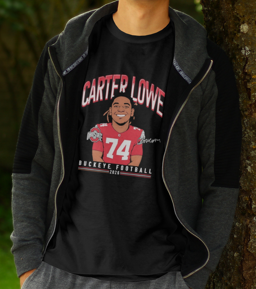 Carter Lowe 74 Ohio State Buckeye Football 2025 T-Shirt