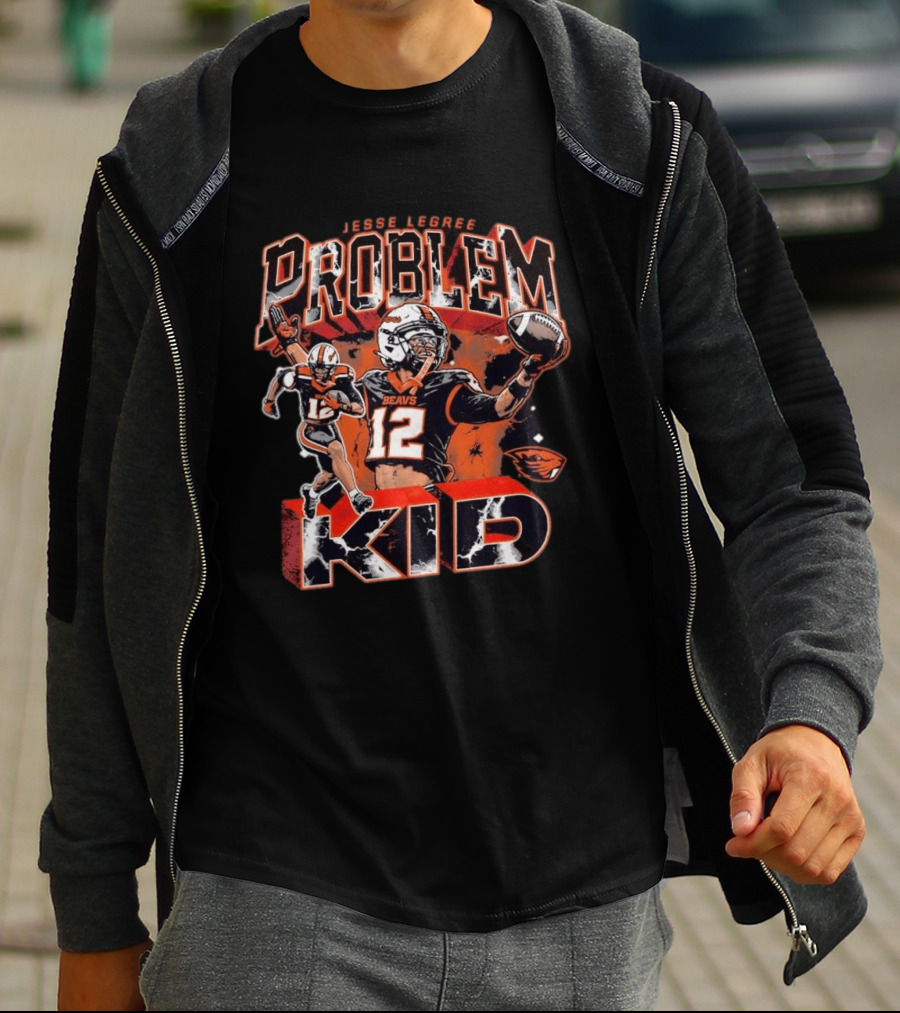 Jesse Legree Problem Kid No 12 Beavs Football Oregon State Beavers T-Shirt