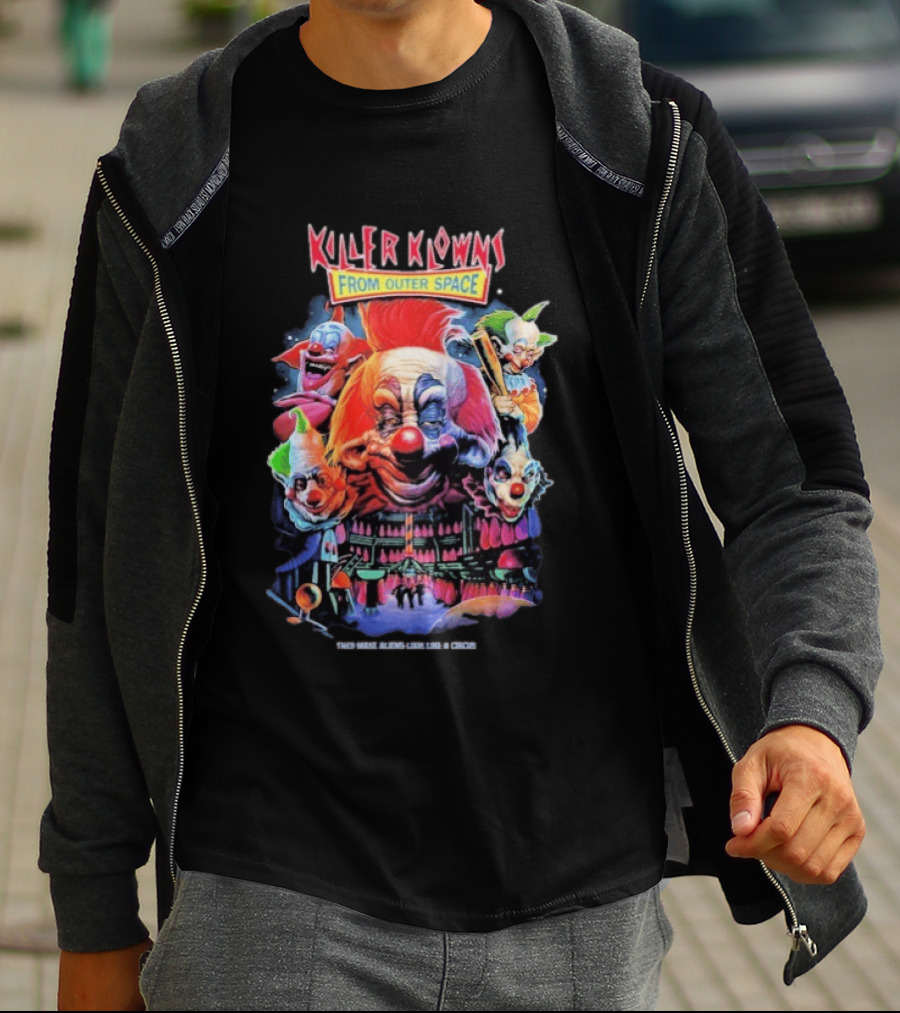 Killer Klowns From Outer Space They Make Aliens Look Join The Circus Creepy Clown Movie T-Shirt