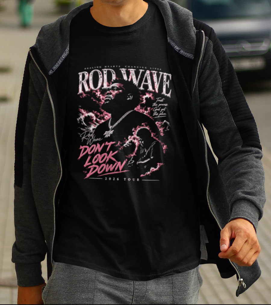 Rod Wave Healing Hearts Changing Lives Don't Look Down 2023 Tour T-Shirt