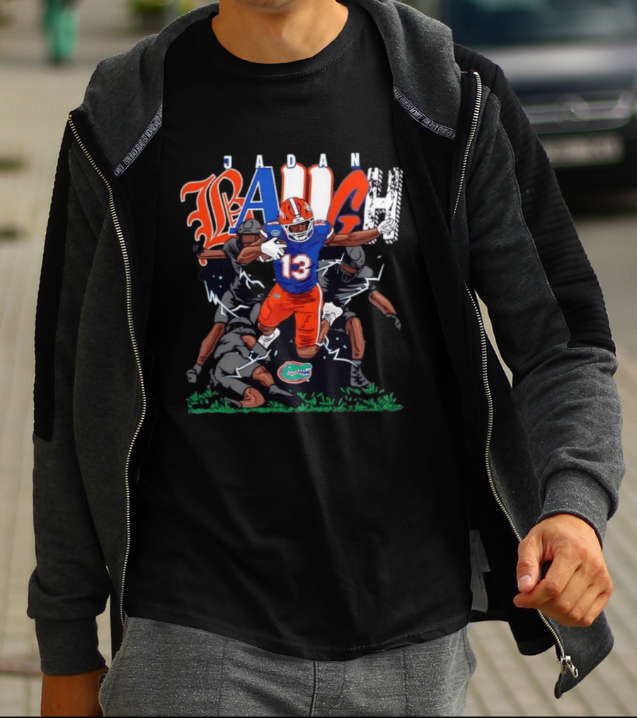 Florida Gators Jadan Baugh No 13 NCAA Football Caricature T-Shirt