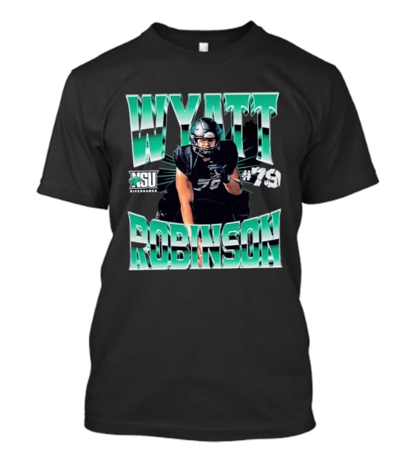 Northeastern State University RiverHawks Football Wyatt Robinson #79 T-Shirt