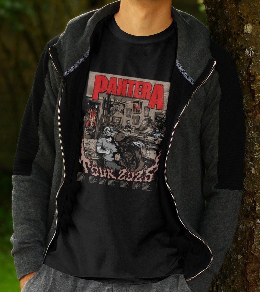 Pantera Tour 2025 Every Album Cover Combined Texas Stops T-Shirt