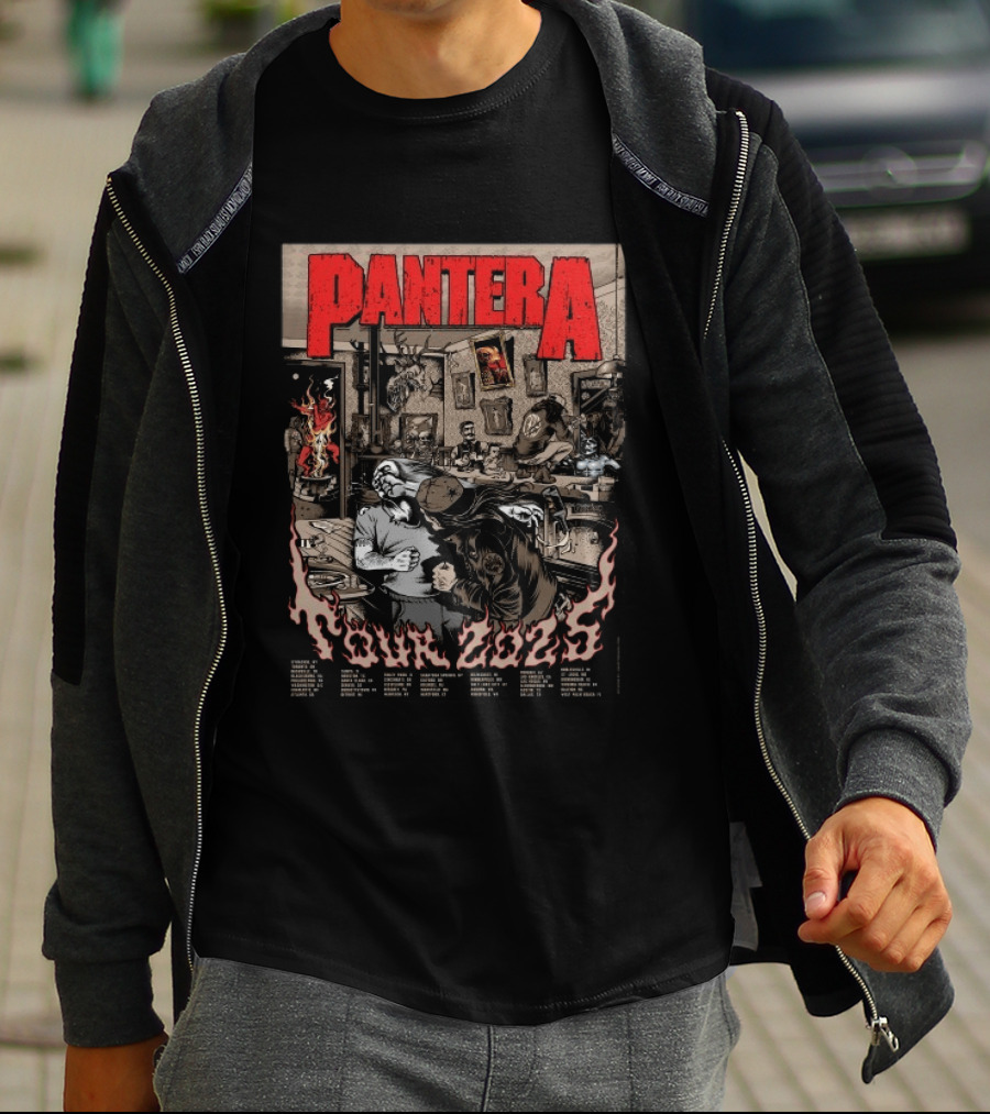Pantera Tour 2025 Every Album Cover Combined Texas Stops T-Shirt