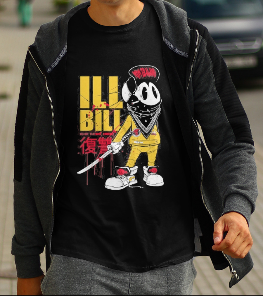 Ill Bill Redrat Illicit Drippy Character With Red And Yellow Details T-Shirt