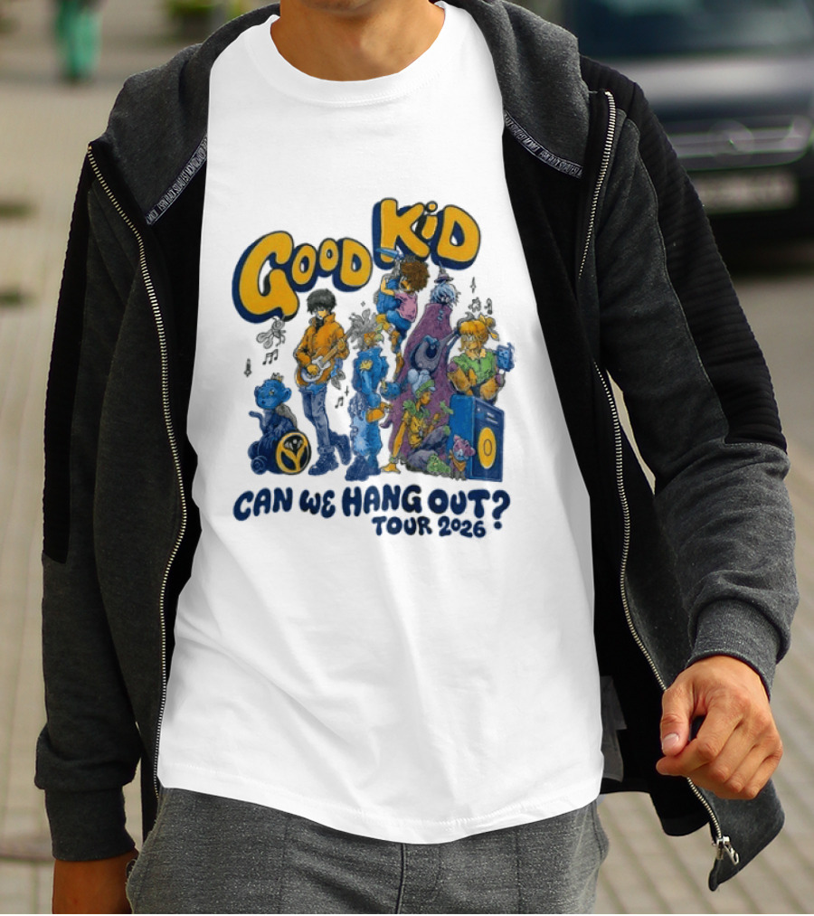 Good Kid Can We Hang Out Tour 2026 Colorful Characters T-Shirt