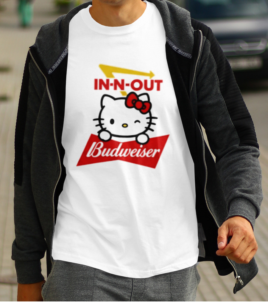 Hello Kitty In N Out Budweiser Combo T-Shirt