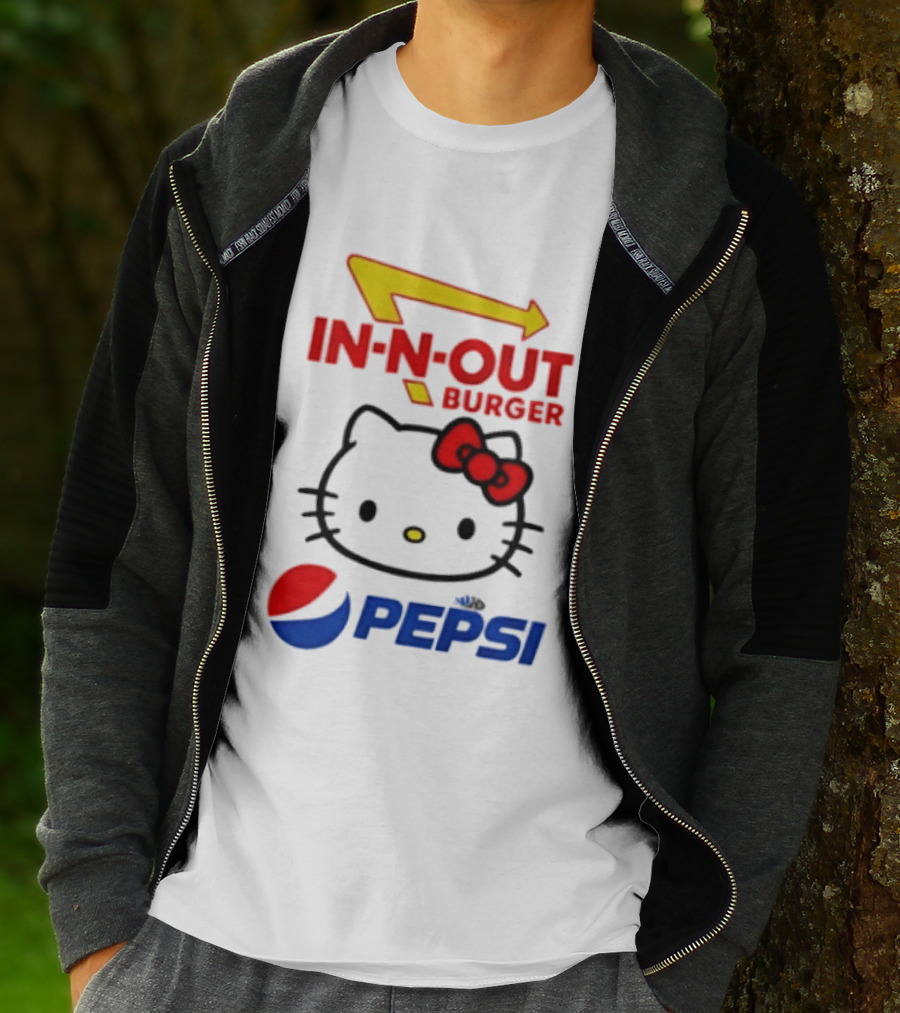Hello Kitty Sanrio In N Out Burger Pepsi Collaboration T-Shirt