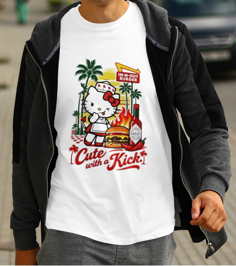 Hello Kitty In N Out Tabasco Cutie With A Kick Burger T-Shirt