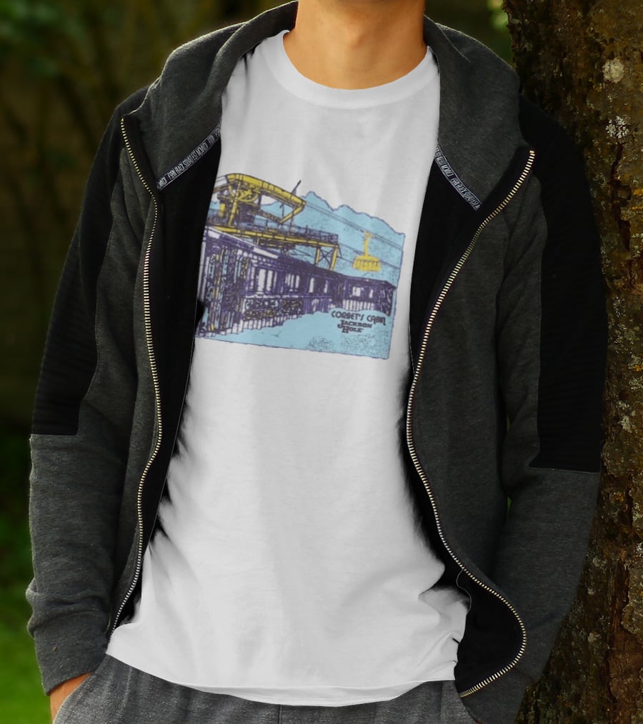 Jackson Hole Corbets Cabin Tram Wyoming Scenic Adventure T-Shirt