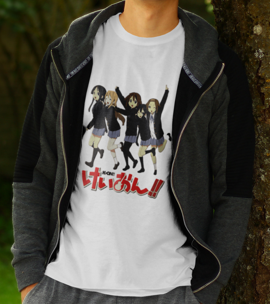 K On Five Anime Girls Jumping Together T-Shirt