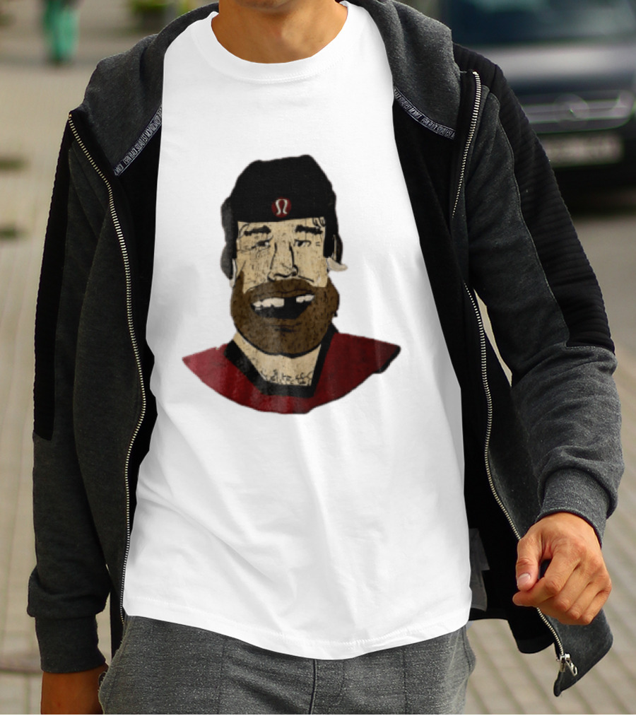 Lululemon Brent Burns Cartoon Hockey Player Missing Teeth T-Shirt