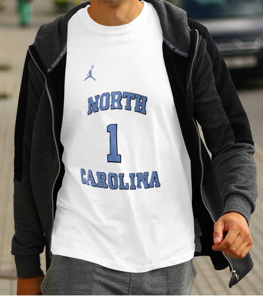 North Carolina Tar Heels Jordan Brand Number 1 Home Replica Basketball T-Shirt