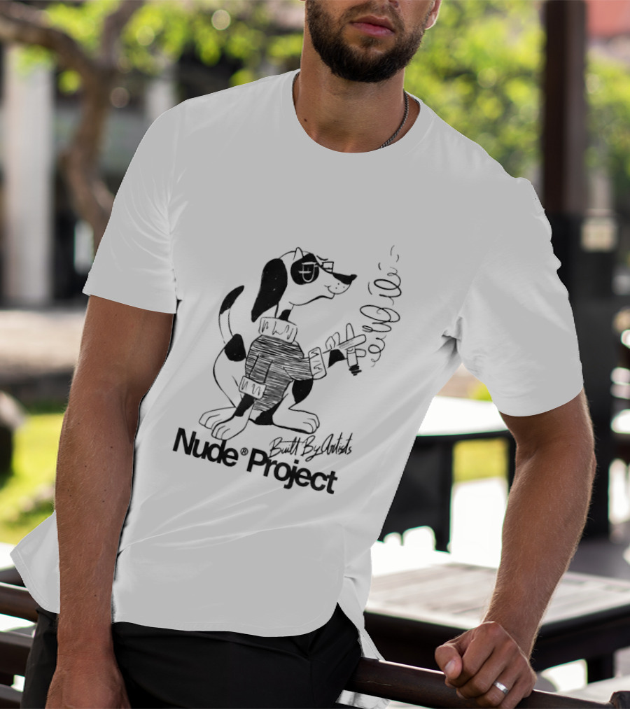 Nude Project Dogg Sweater Smoking Guitar T-Shirt
