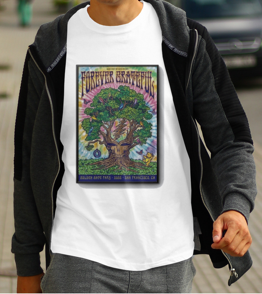 Forever Grateful Rainbow Tree Golden Gate Park 2026 San Francisco T-Shirt