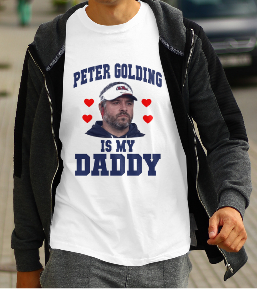 Peter Golding Is My Daddy Red Hearts T-Shirt