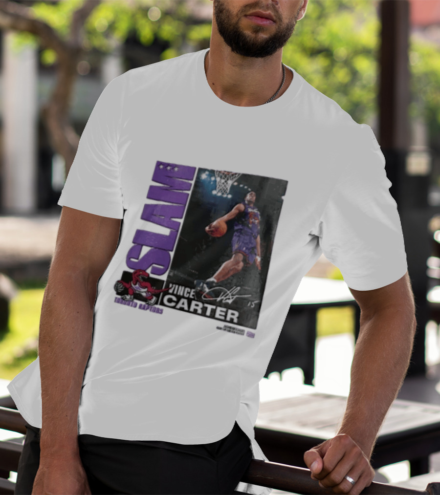 SLAM Vince Carter Top 500 Toronto Raptors Dunk Basketball T-Shirt