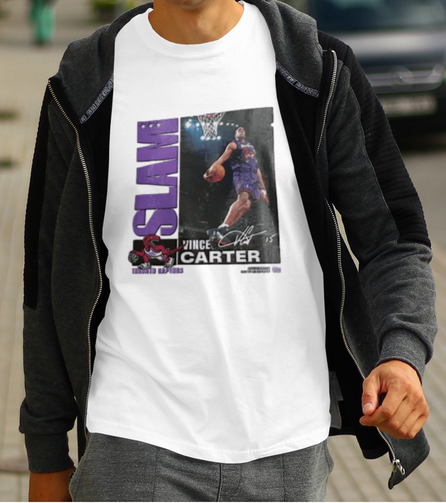 SLAM Vince Carter Top 500 Toronto Raptors Dunk Basketball T-Shirt