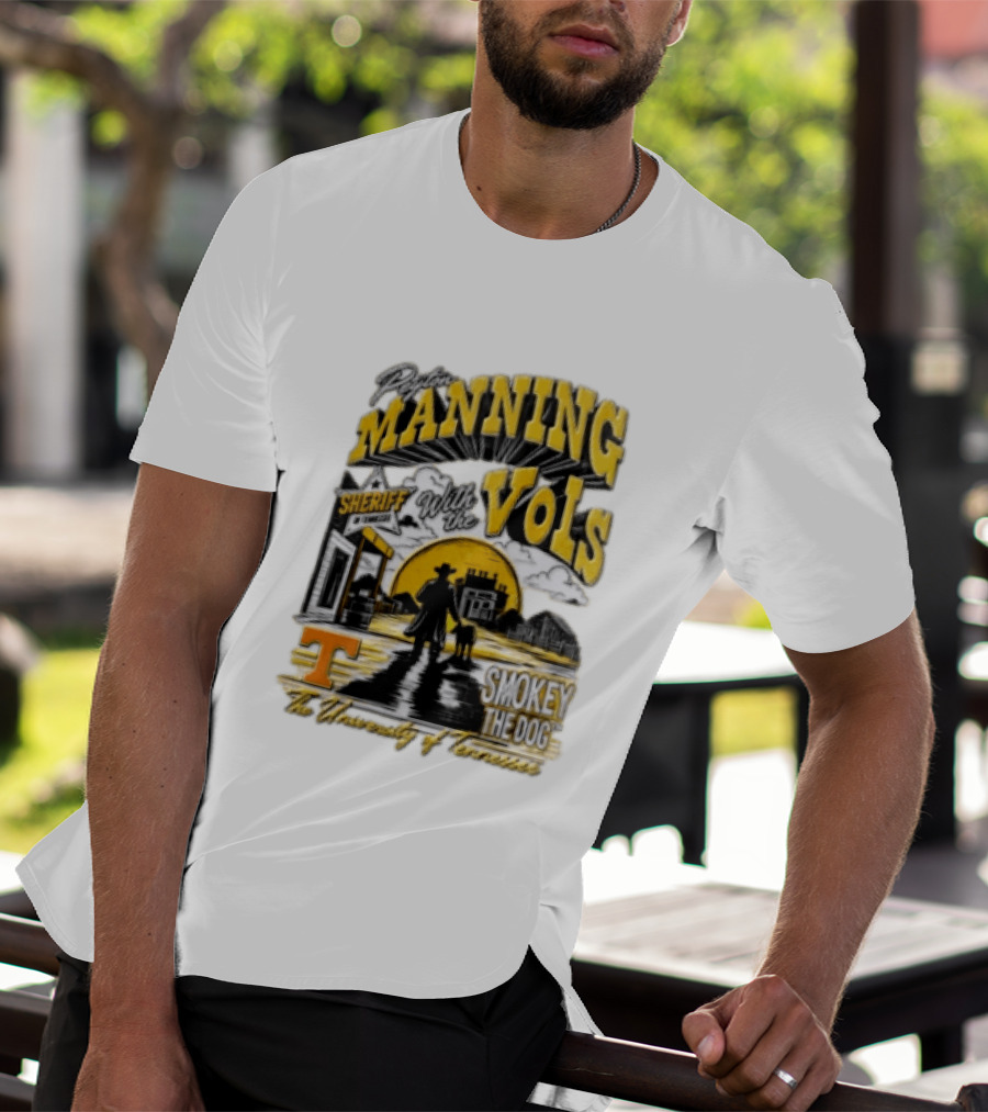 Peyton Manning Sheriff With The Vols Smokey The Dog University Of Tennessee T-Shirt