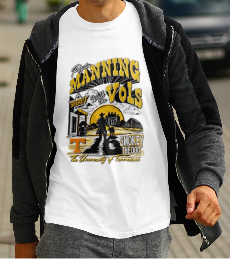Peyton Manning Sheriff With The Vols Smokey The Dog University Of Tennessee T-Shirt