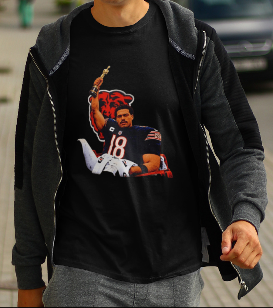 Caleb Williams Chicago Bears Oscar Meme Insight With Iconic Pose And Team Concept T-Shirt