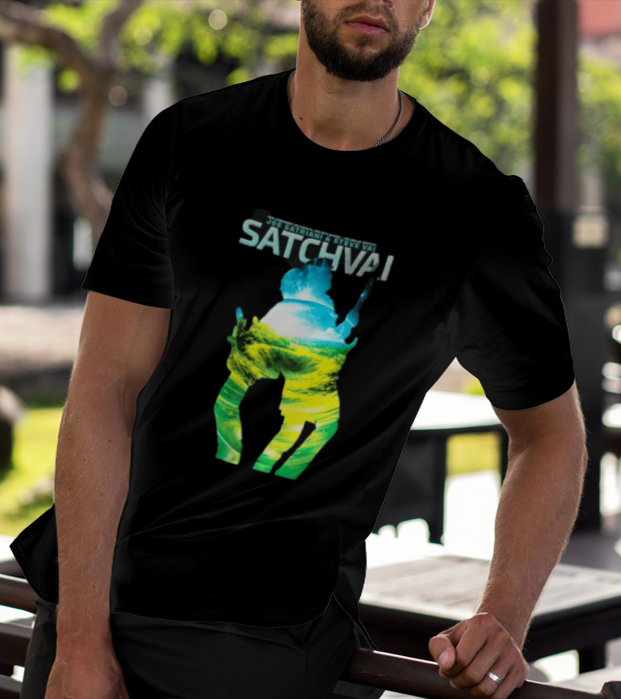 Joe Satriani Steve Vai Satch Vai Legendary Guitarists The Sea Of Emotion T-Shirt