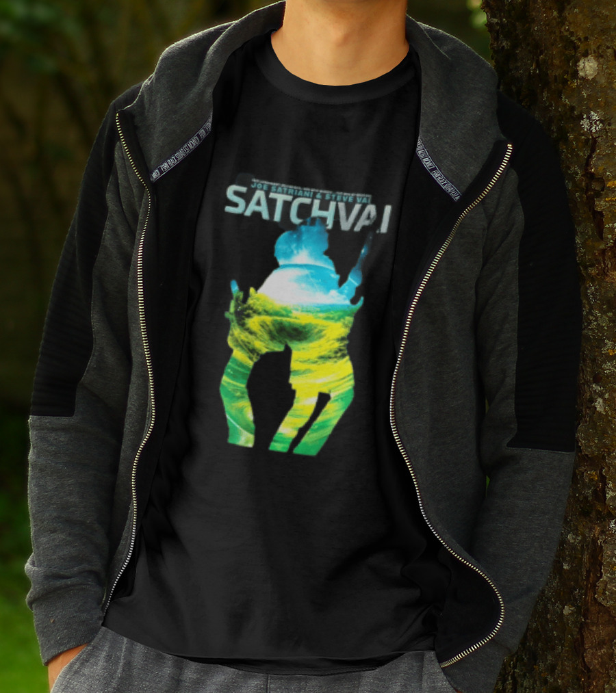 Joe Satriani Steve Vai Satch Vai Legendary Guitarists The Sea Of Emotion T-Shirt